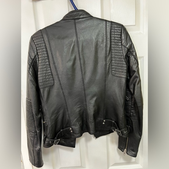 Danier Black Biker Leather Jacket - Picture 3 of 12